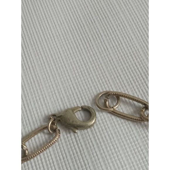 Gold Tone Large Cable Link Chain Metal Circle Pendant Vintage Statement Necklace - Picture 3 of 10